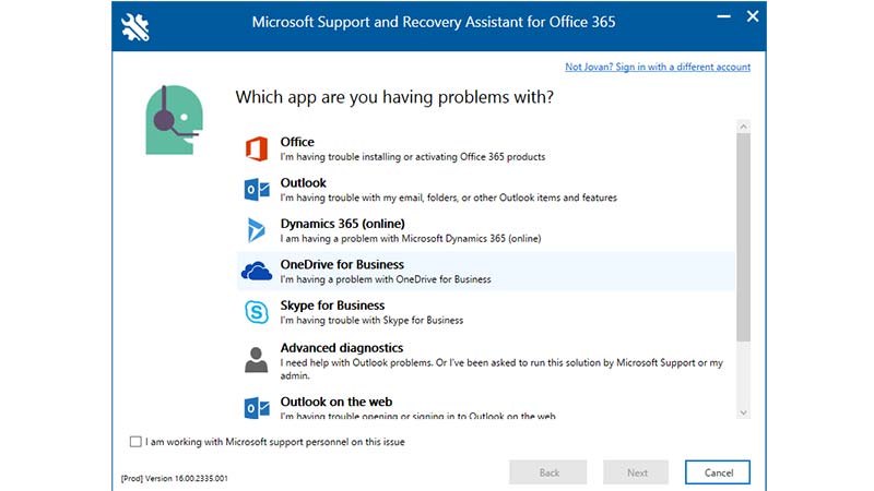 microsoft support recovery assistant for office 365